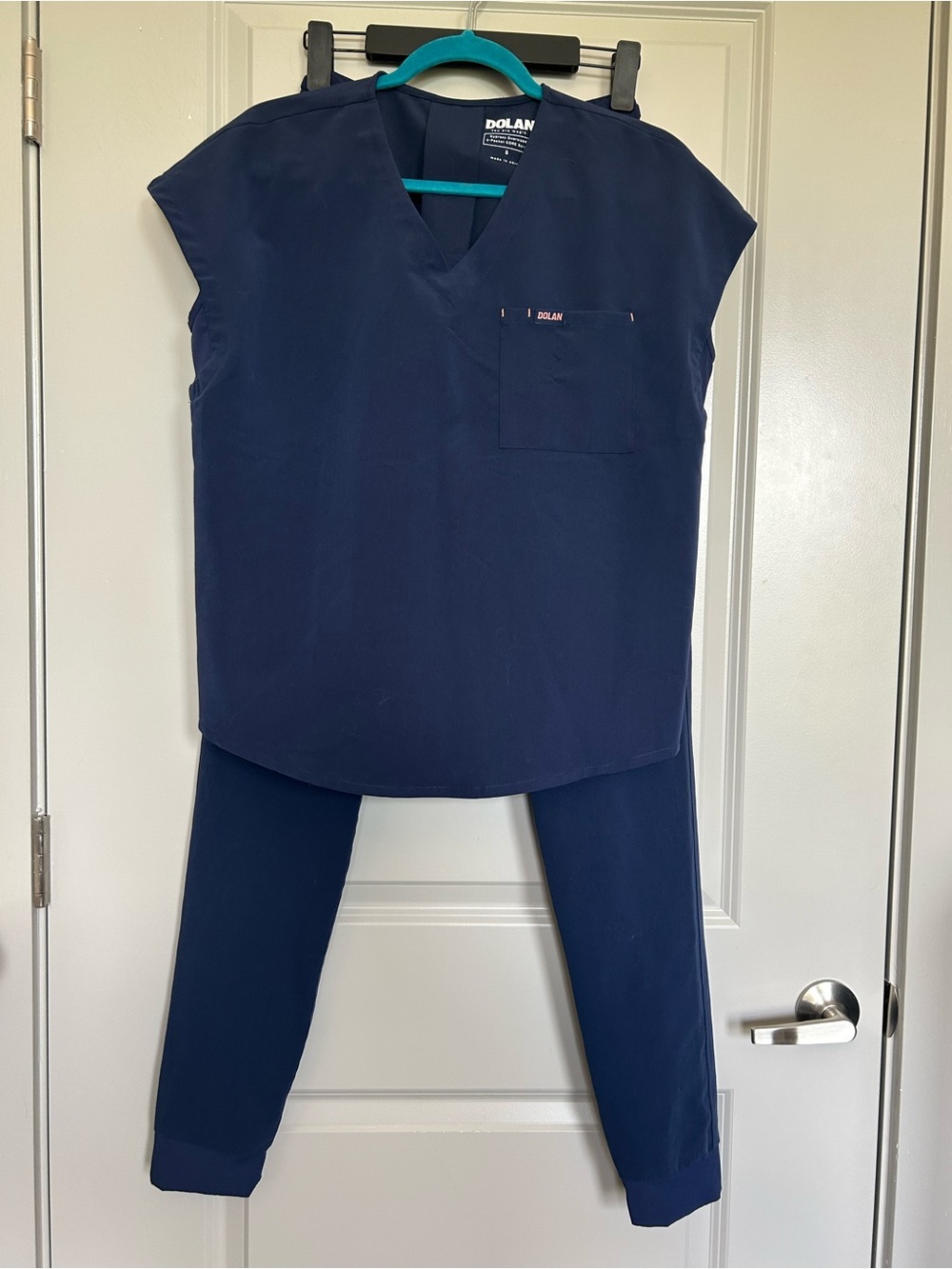 Dolan Navy Women's Scrub Top & Tall Jogger Pant Set